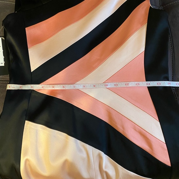 Colorblocked Satin Cocktail/Party Dress by Jax. - Picture 8 of 9